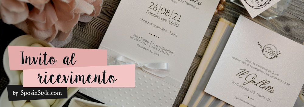 Inviti Al Ricevimento Prodotti Per Matrimonio Di Sposinstyle Com