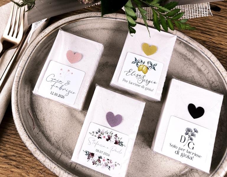 FAZZOLETTO RASO CON VELO CONF. DA 10 PZ A 4.16 € Per Bomboniere - Foto 4