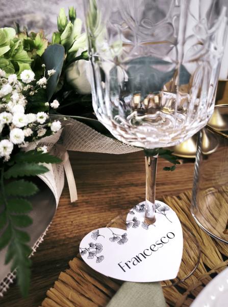EinsSein 12x Titolare del segnaposto Cuore cablato Set vasto Argento Albero della Vita segnaposto Matrimonio Tableau Decorazioni bomboniere bomboniera Comunione bigliettini tavoli Tavolo