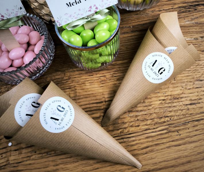 NUOBESTY 20 Coni Di Carta Vintage - Decorazioni Fai Da Te Per Matrimoni E Feste