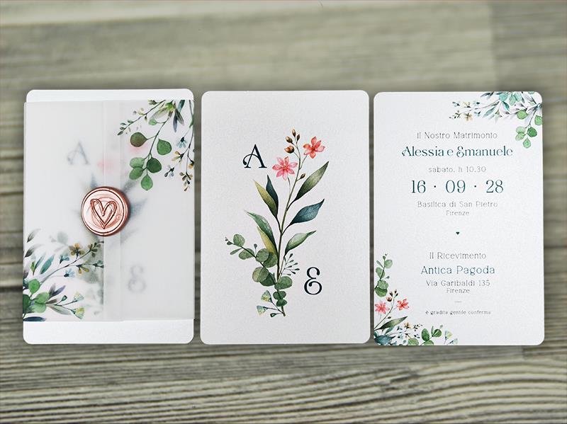 Partecipazione di Matrimonio   GREEN