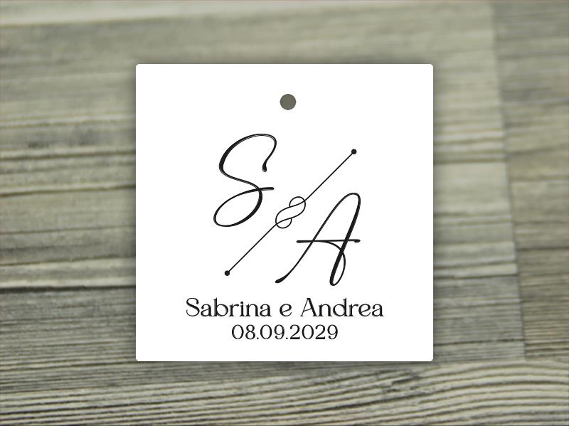 Biglietto Bomboniera Quadrato  INFINITO