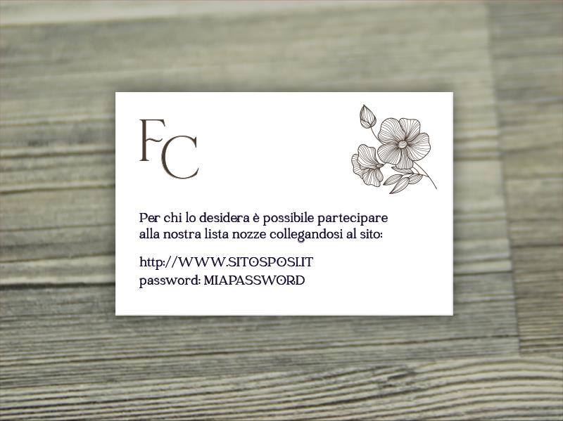 Biglietto Lista Nozze   TULIPANI