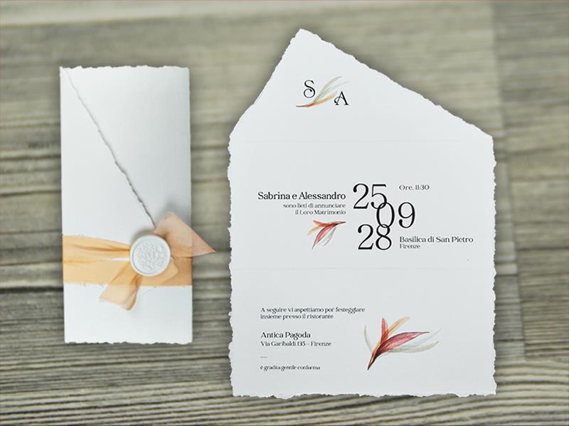 Partecipazione di Matrimonio   PIUME
