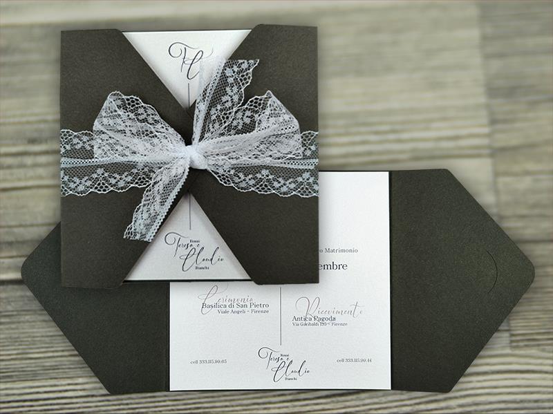 Partecipazione di Matrimonio Marrone  PROVENZA