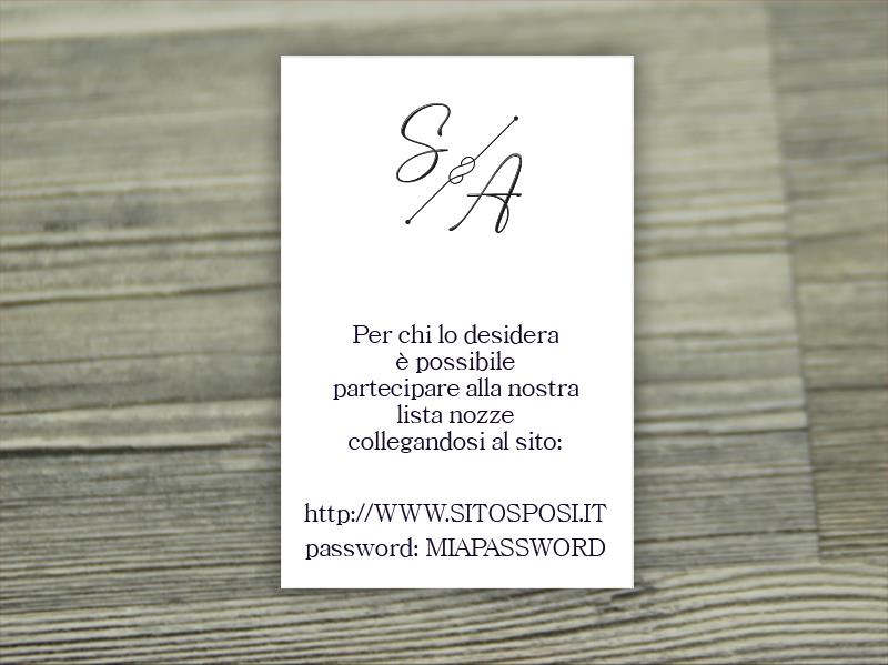 Biglietto Lista Nozze   INFINITO