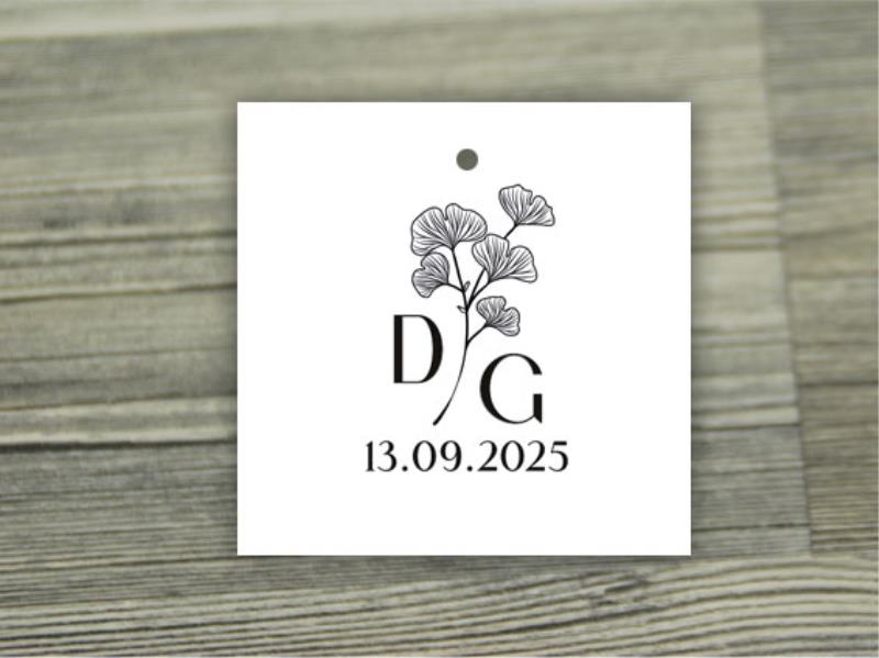 Biglietto Bomboniera Quadrato  GINKO