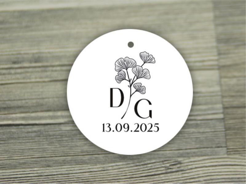 Biglietto Bomboniera Tondo  GINKO